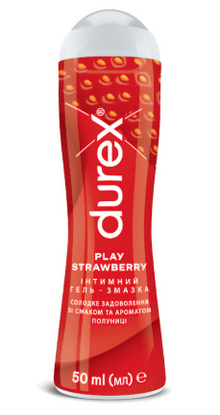 Гель-змазка Дюрекс (Durex) Плей Солодка полуниця (Saucy strawberry) 50 мл